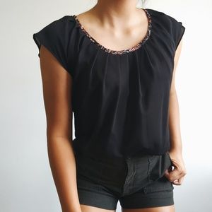 LC Lauren Conrad Semi Sheer Flowy Blouse